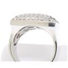 Image 7 : Large 18k White Gold 3.60 ctw Black & White Diamond Square Cushion Ladies Ring
