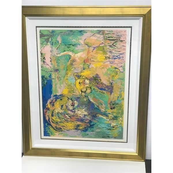 Lion Couple by LeRoy Neiman (1921-2012)