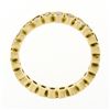 Image 6 : 14k Yellow Gold 0.92 ctw Round Milgrain Bezel Set Diamond Eternity Band Ring Sz