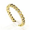 Image 7 : 14k Yellow Gold 0.92 ctw Round Milgrain Bezel Set Diamond Eternity Band Ring Sz