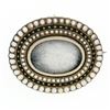 Image 1 : Antique Victorian 18k Gold Pearl & Black Enamel Oval Mourning Brooch Pin Pendant