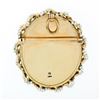 Image 2 : Vintage 14k Gold Speidel Bros. Oval Painted Portrait Pearl Framed Brooch Pendant
