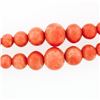 Image 8 : Vintage Graduated Dual Strand Salmon Coral Bead Necklace Etched 14k Gold Clasp