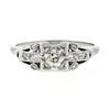 Image 4 : Art Deco Platinum 0.50 ctw Old European Diamond Engagement Ring