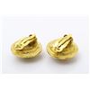 Image 2 : Celine Gold-tone Metal Round Faux Pearl Logo Clip-on Earrings Earrings Gold Meta