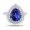 Image 1 : 4.62 ctw Tanzanite and 0.85 ctw Diamond 18K White Gold Ring