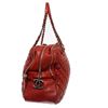 Image 2 : Chanel Double Zip Bag Tote Red Orange lambskin