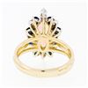 Image 7 : Vintage 14k Gold Marquise Opal Round Sapphire Diamond Halo Cocktail Ring