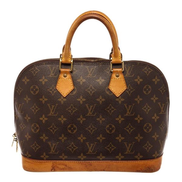 Louis Vuitton Alma MM Tote Brown Monogram Coated Canvas