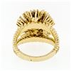 Image 6 : Vintage 14K Gold 0.48 ctw Diamond Twisted Wire Flower Burst Cluster Cocktail Rin