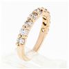 Image 9 : 14k Rose Gold 1.15 ctw 10 Round Brilliant Diamond Classic Wedding Band Stack Rin