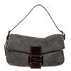 Image 1 : Fendi Black Denim Mamma Baguette Hobo Bag