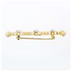 Image 5 : Estate 14k Gold Single Cut Diamond "X" Figure Satin Twisted Cable Bar Pin Brooch