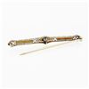 Image 4 : Antique Krementz Edwardian Platinum Top 14k Gold Diamond Etched Bar Pin Brooch