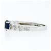 Image 7 : NEW 14K Gold 1.36 ctw GIA Oval Sapphire Solitaire & Diamond Heart Engagement Rin