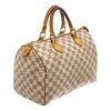 Image 2 : Louis Vuitton White Leather Damier Azur Speedy 30 Satchel Bag