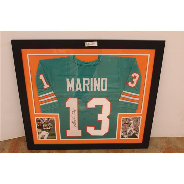 * Dan Marino Framed Autographed Miami Dolphins Jersey w/ Certificate of Authentication - 35" x 31"