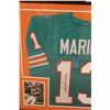 Image 2 : * Dan Marino Framed Autographed Miami Dolphins Jersey w/ Certificate of Authentication - 35" x 31"
