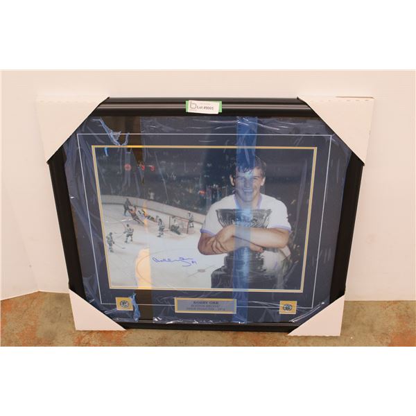 * Bobby Orr Framed Hockey Hall of Fame Picture w/ Certificate of Authentication - 26" x 28"