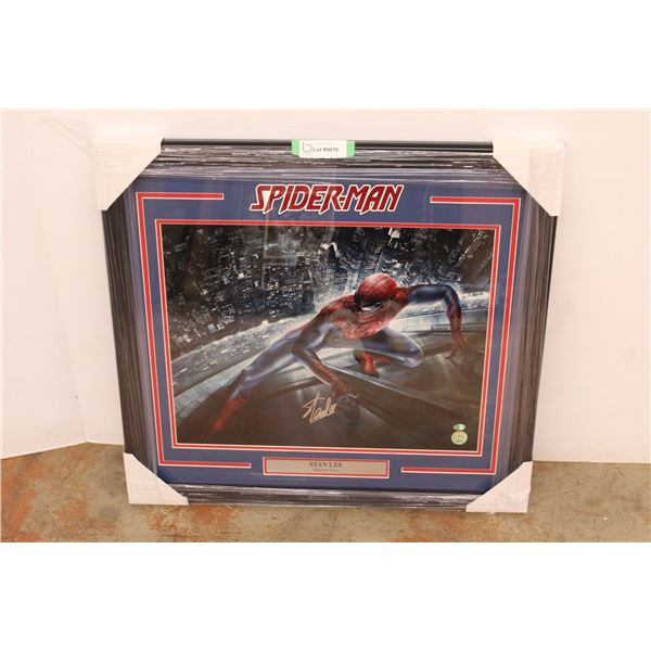 * Spider-Man Framed Stanley Autographed Picture w/ Certificate of Authentication - 25" x 27"