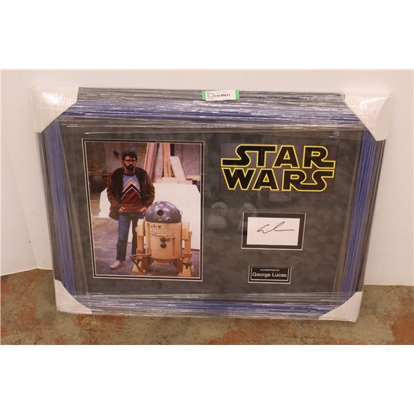 * George Lucas Framed Star Wars Autographed Picture w/ Certificate of Authentication - 25" x 32"