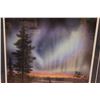 Image 2 : * Framed Kim Norlien 2001 Northern Lights Picture - 25" x 41"
