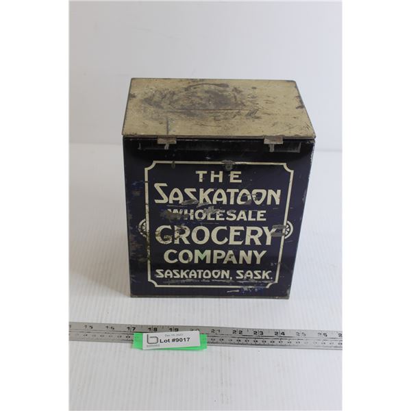 The Saskatoon Wholesale Grocery Company Tin