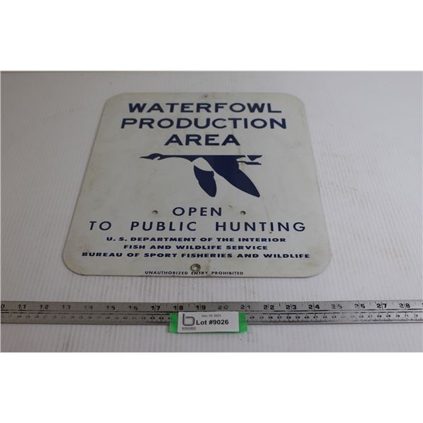 Waterfowl Production Area Sign - 13" x 15"