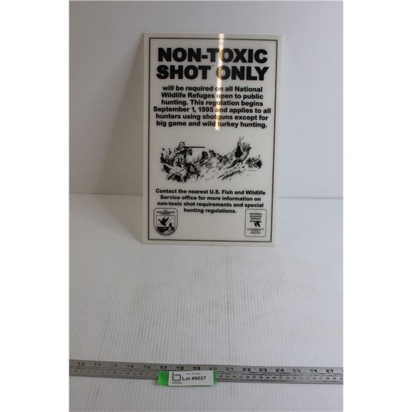 Non-Toxic Shot Only Sign - 11" x 17"