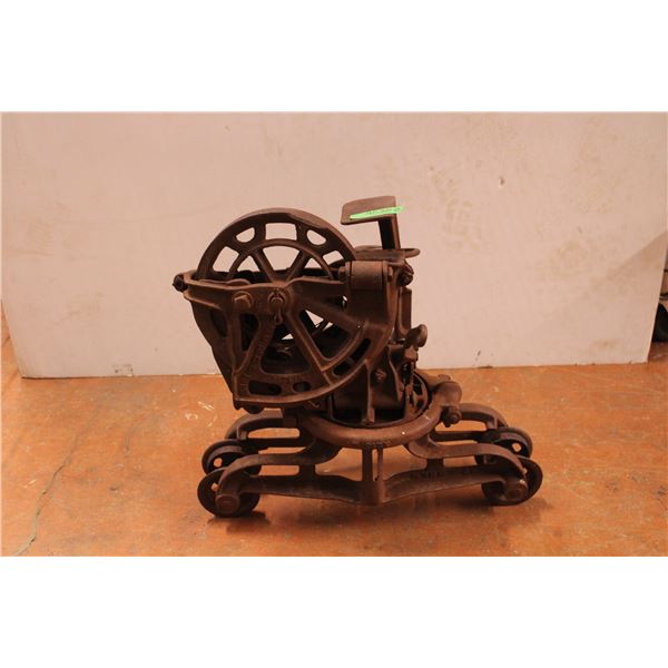 * Rare Cast Iron Barn Trolly  w/ 9" Pully