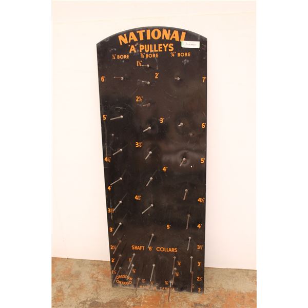 * National A Pulleys Dealer Display Rack - 18" x 47"