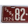 Image 2 : Saskatchewan 1926 License Plate