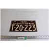 Image 1 : Saskatchewan 1930 License Plate