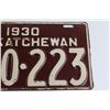 Image 3 : Saskatchewan 1930 License Plate