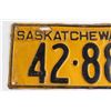 Image 2 : Saskatchewan 1933 License Plate