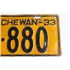 Image 3 : Saskatchewan 1933 License Plate