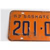 Image 2 : Saskatchewan 1963 License Plate