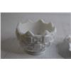 Image 2 : (2) White Hobnail Candy Dishes