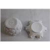 Image 4 : (2) White Hobnail Candy Dishes