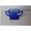 Image 4 : (2) Cobalt Glass Bowls, Cobalt Glass Sugar Bowl