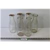 Image 1 : (6) Vintage Milk Bottles (8" tall)