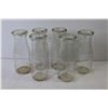 Image 3 : (6) Vintage Milk Bottles (6 1/4" tall)