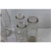Image 2 : (3) Vintage Milk Bottles (Square 6" tall) - (3) Vintage Milk Bottles (8 1/4")