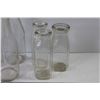 Image 3 : (3) Vintage Milk Bottles (Square 6" tall) - (3) Vintage Milk Bottles (8 1/4")