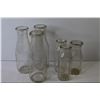 Image 6 : (3) Vintage Milk Bottles (Square 6" tall) - (3) Vintage Milk Bottles (8 1/4")