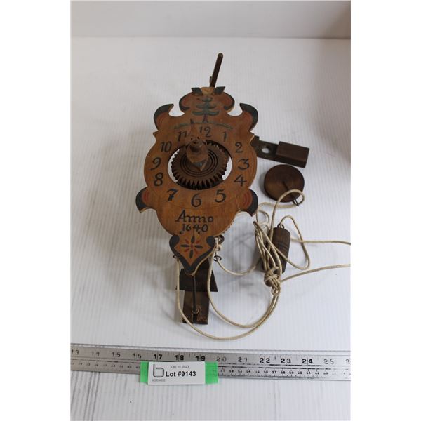 Anno 1640 Wooden Movement German Clock