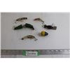 Image 1 : (5) Vintage Fishing Lures - (1) is Jointed Wooden