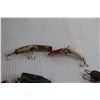 Image 2 : (5) Vintage Fishing Lures - (1) is Jointed Wooden