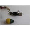 Image 3 : (5) Vintage Fishing Lures - (1) is Jointed Wooden