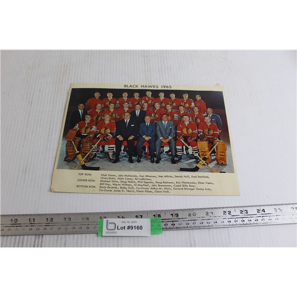 1965 Blackhawks Team Glossy Photo